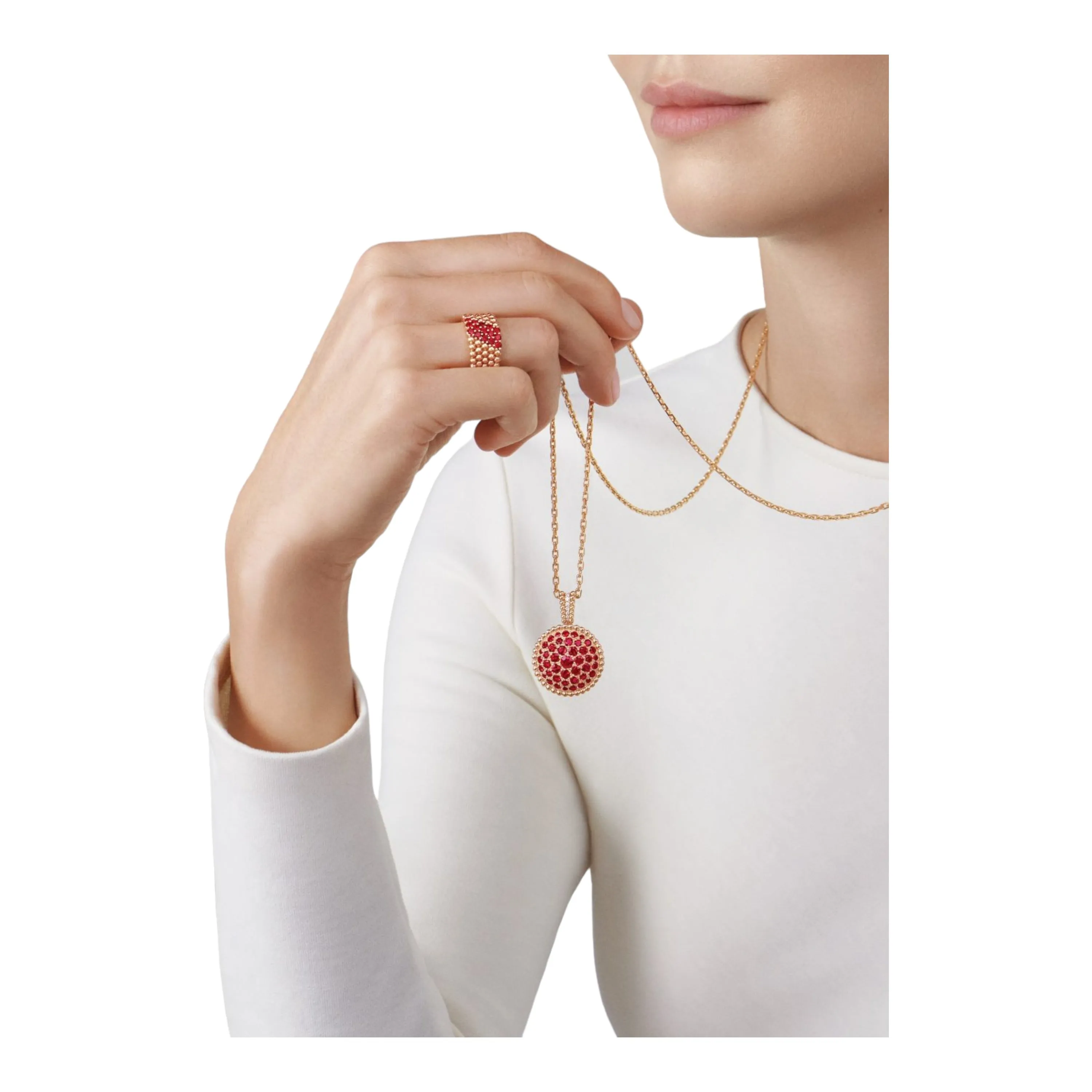 Perlée secret pendant watch