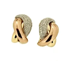 Piero Milano Tri-Tone and Diamond Earrings