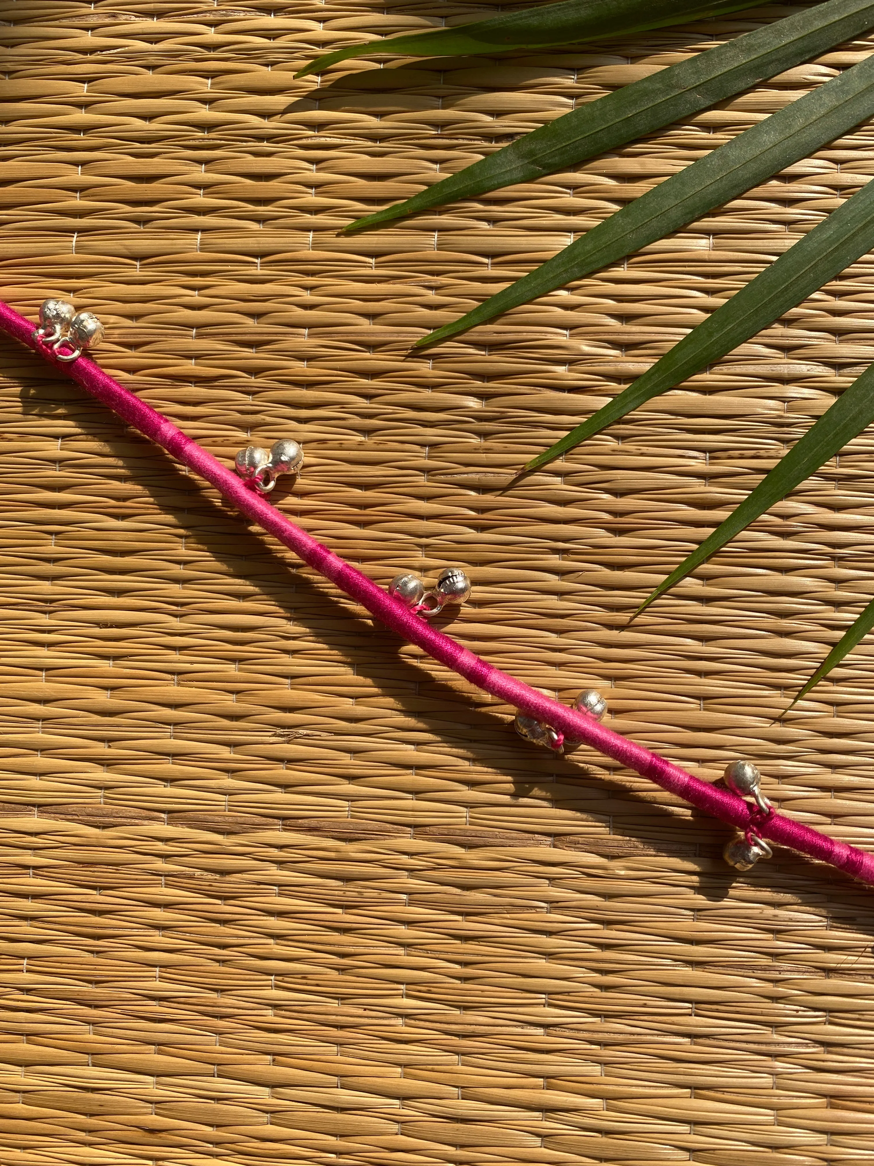 Pink Multi Ghungroo Patwa Anklet