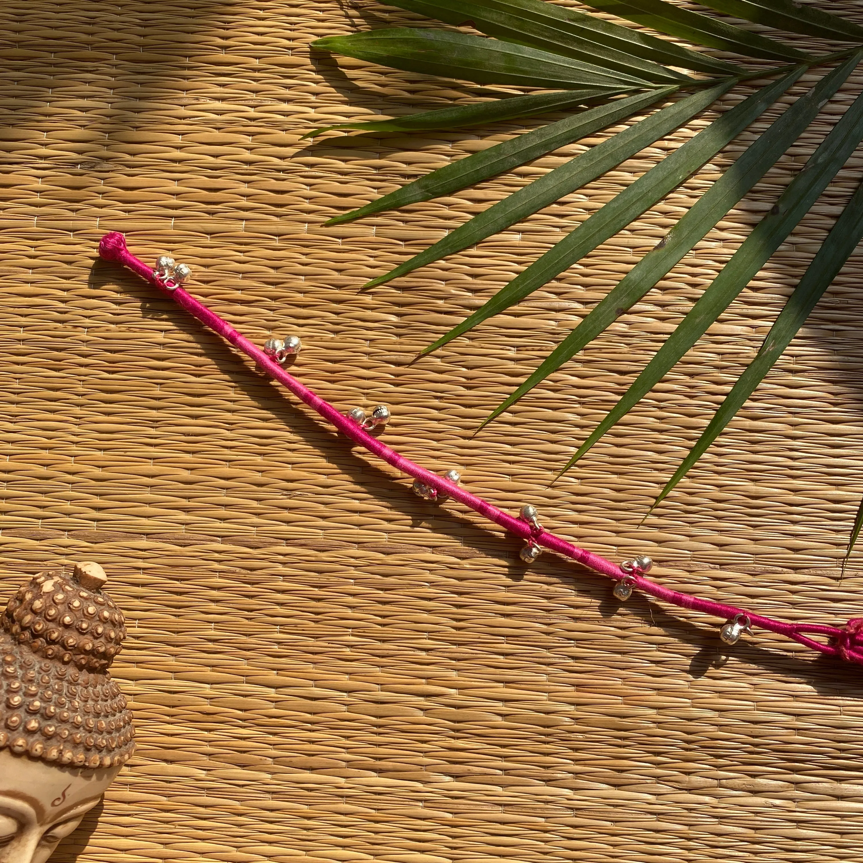 Pink Multi Ghungroo Patwa Anklet