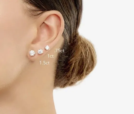 Platinum 4-prong Princess Diamond Stud Earrings (0.32 Ct. T.w., Si1-2 Clarity, H-i Color)