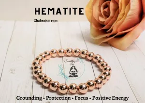 Positive Vibes Grounding, Protection & Concentration Hematite Bracelet 2