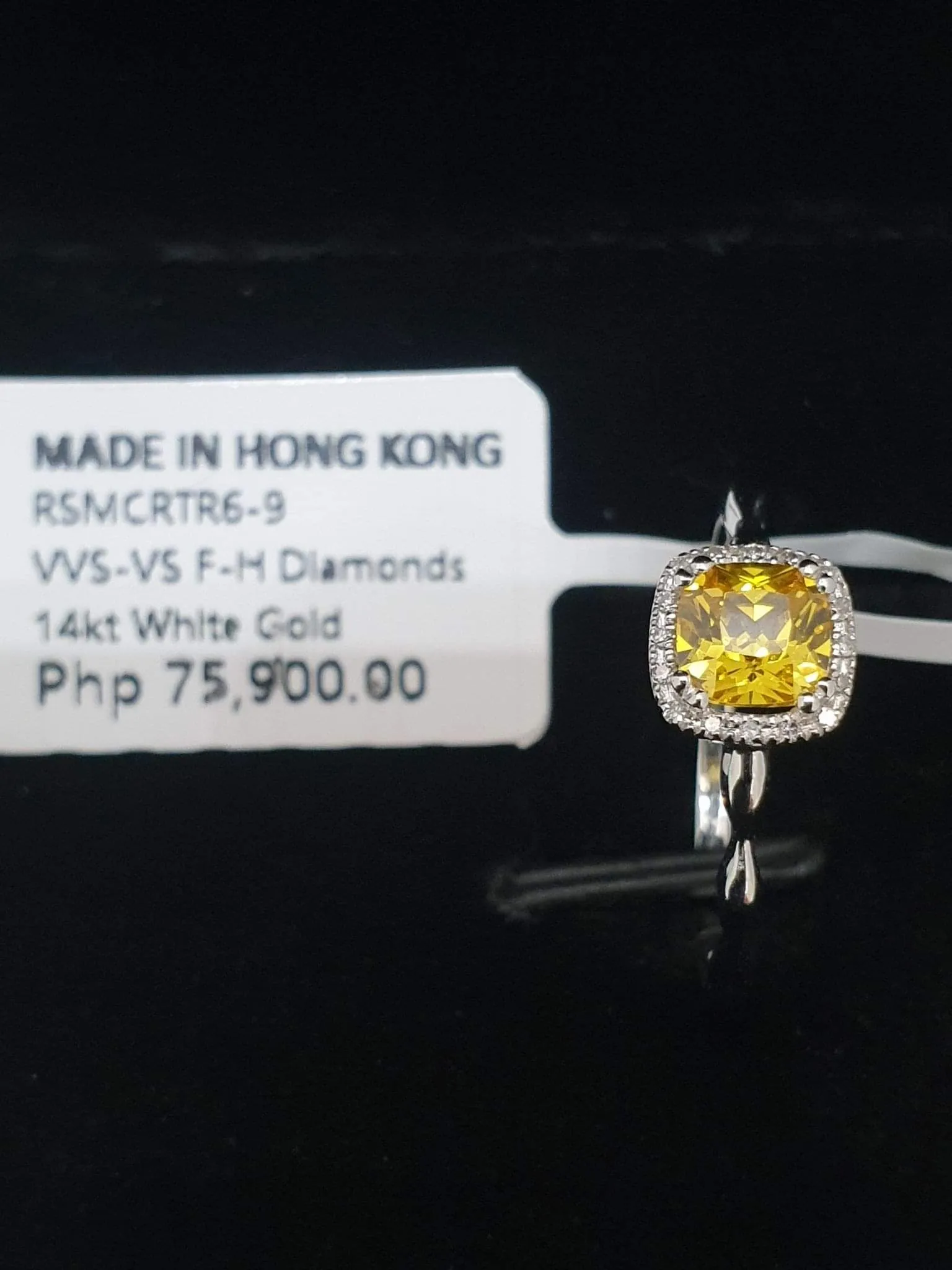 PREORDER | Citrine Nano Diamond Ring 14kt