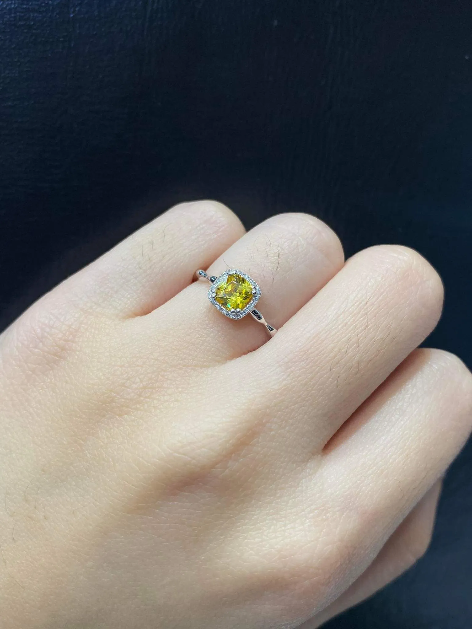 PREORDER | Citrine Nano Diamond Ring 14kt