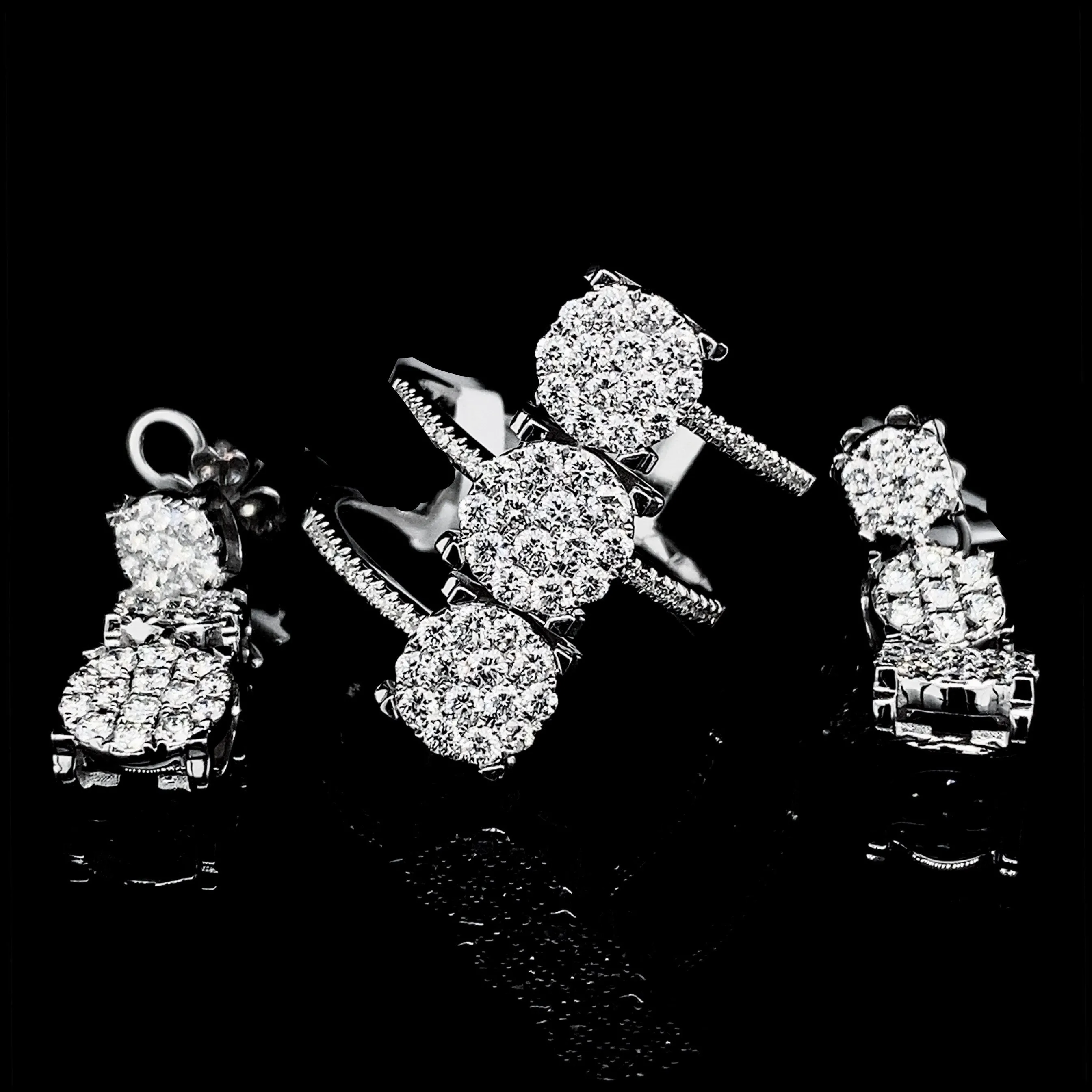 PREORDER | Round Trio Diamond Jewelry Set 14kt