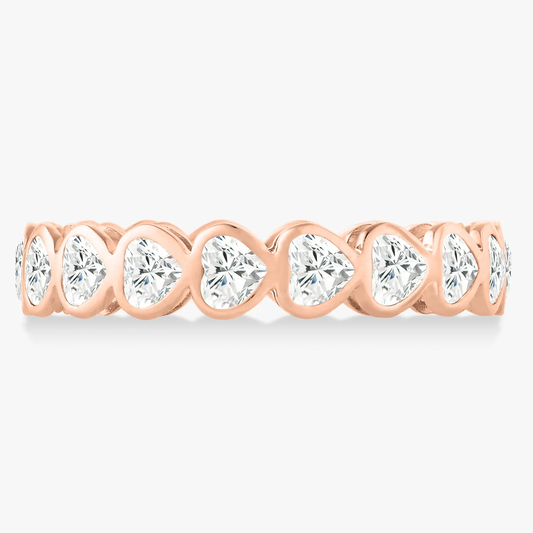 "Be Mine" White Topaz Eternity Heart Ring