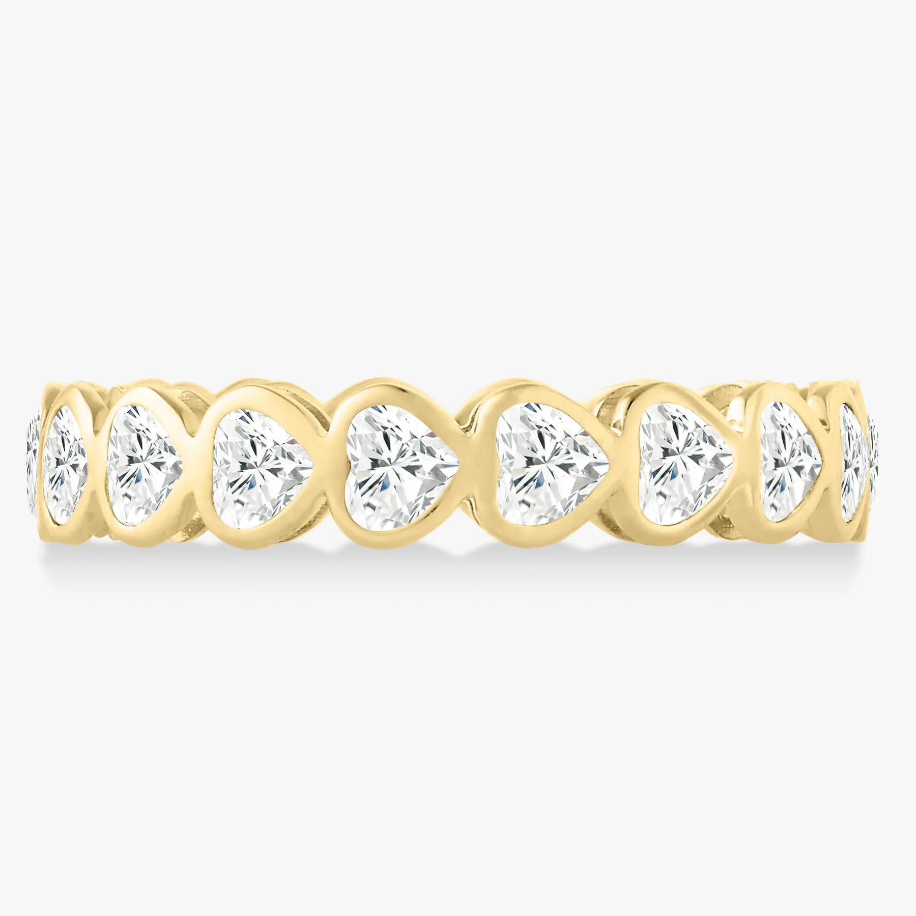 "Be Mine" White Topaz Eternity Heart Ring