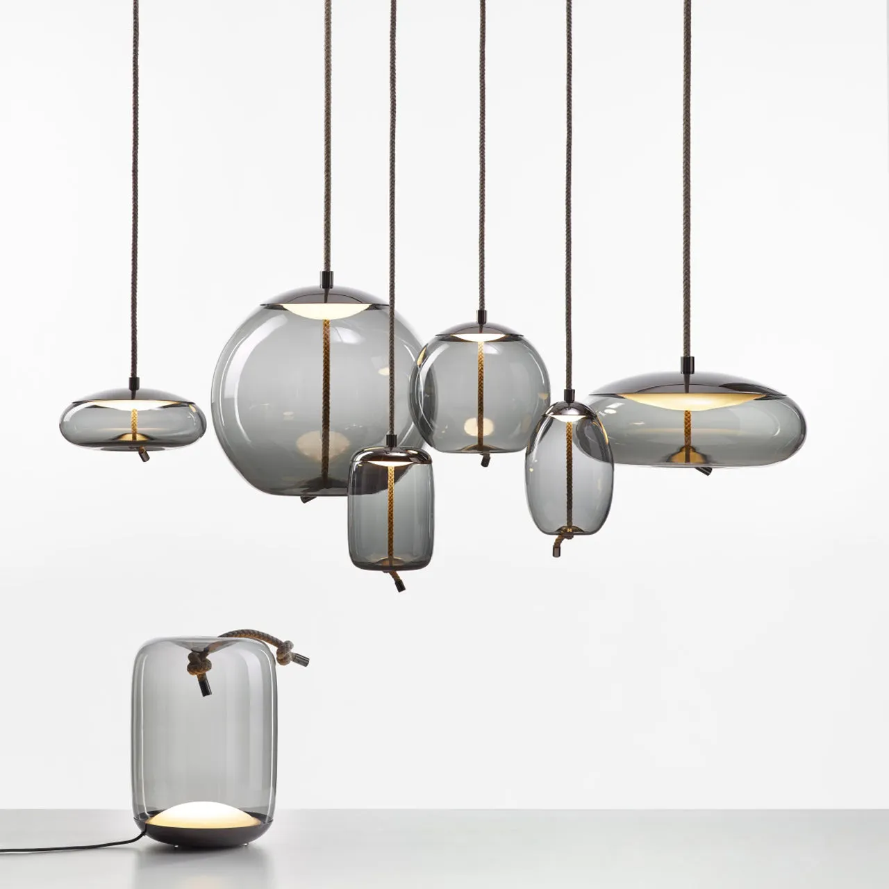 "Knot Sfera" Large Pendant Lamp by Chiaramonte Marin