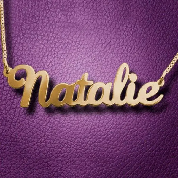 "Natalie" Personalized Custom Classic Name Necklace