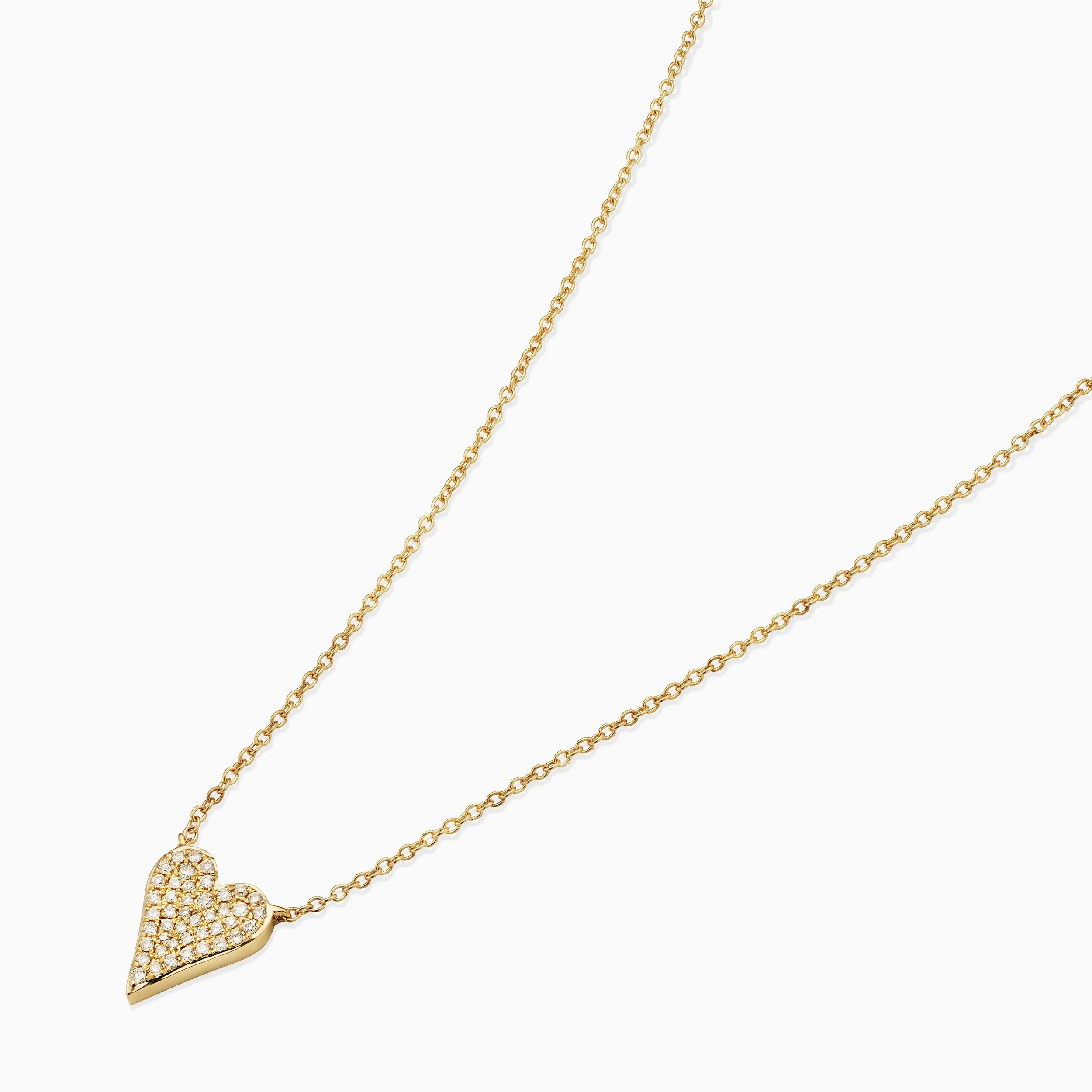 Radiant Diamond Heart Pendant Necklace