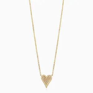 Radiant Diamond Heart Pendant Necklace