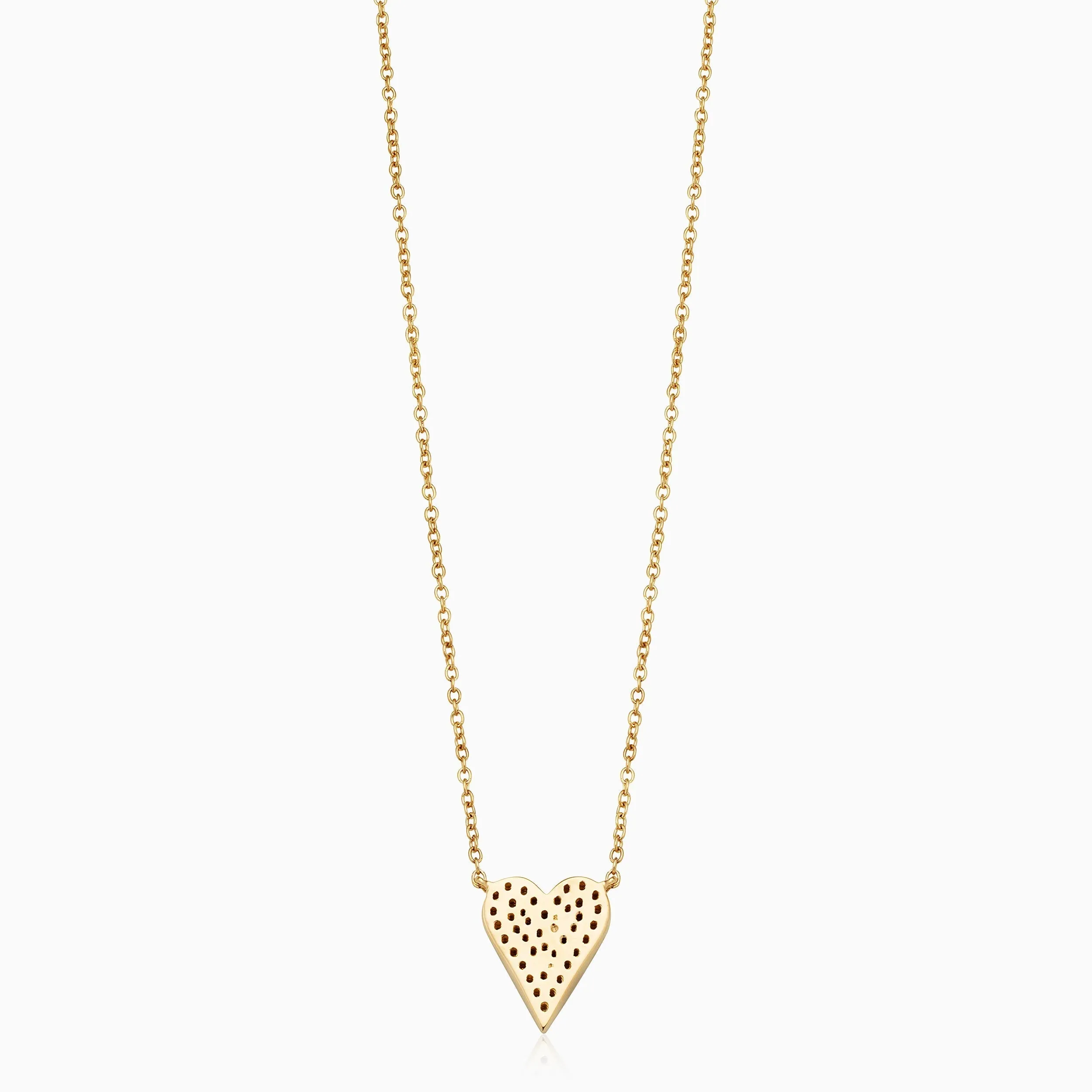 Radiant Diamond Heart Pendant Necklace