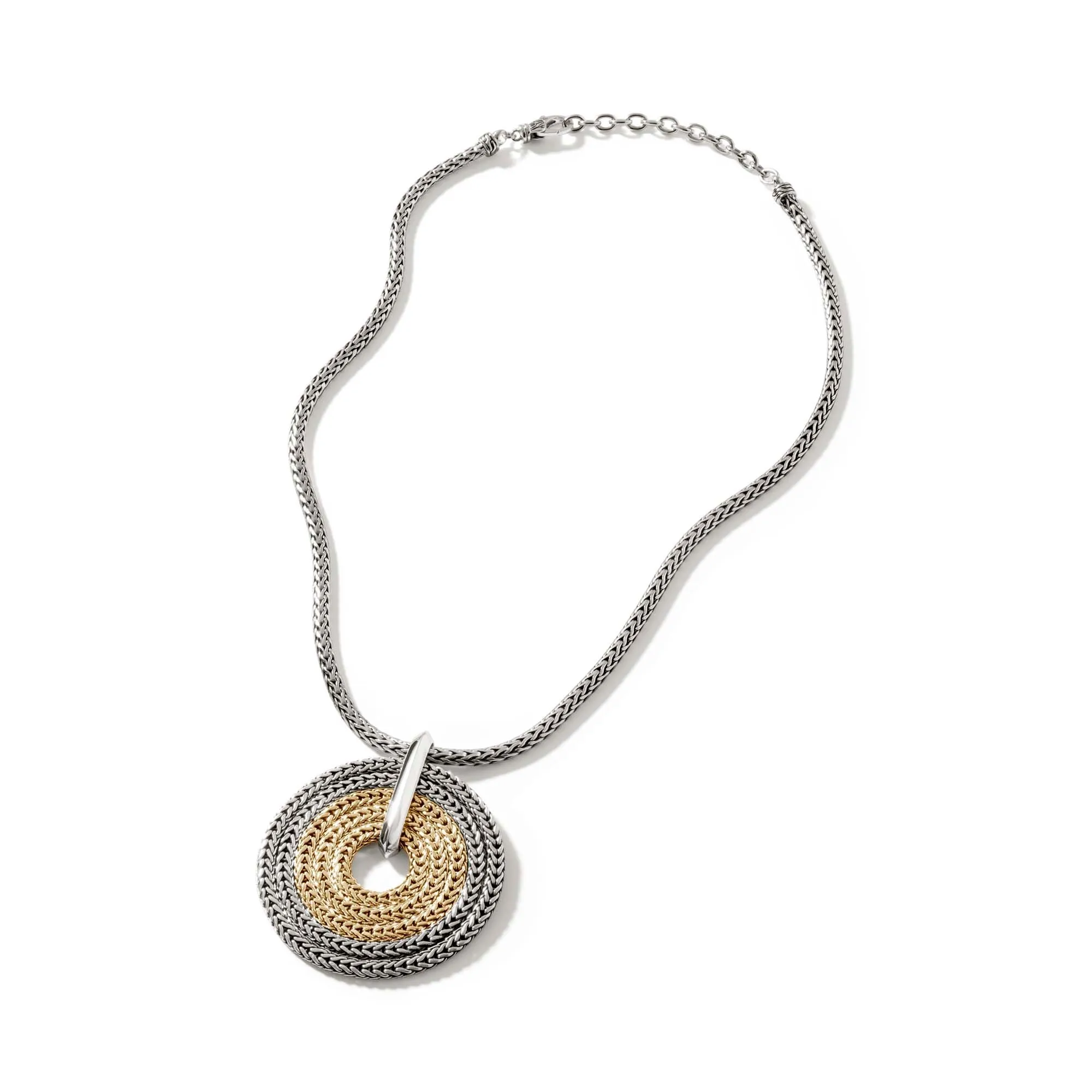 Rata Chain Pendant Necklace, Silver, Gold|NZ900970