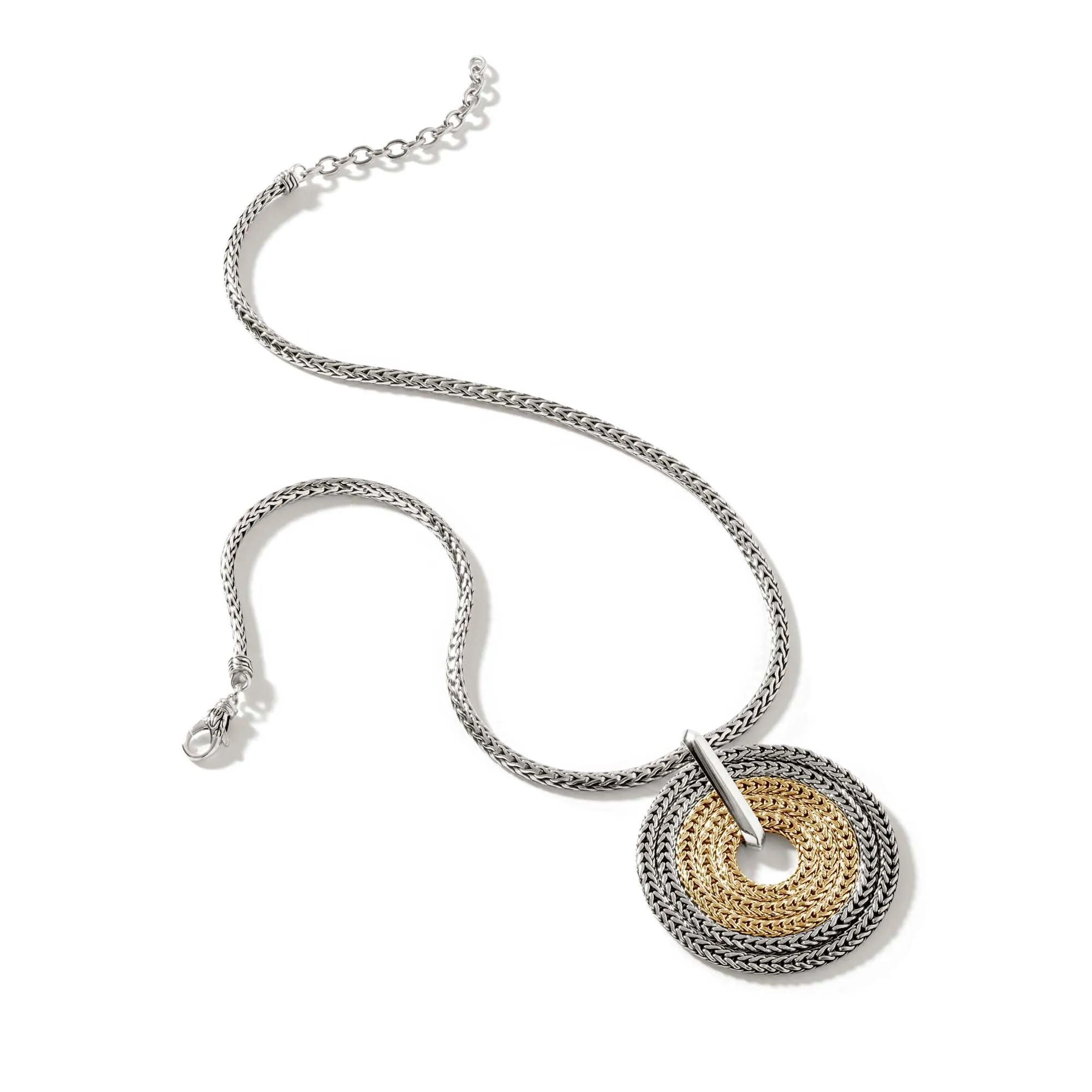 Rata Chain Pendant Necklace, Silver, Gold|NZ900970