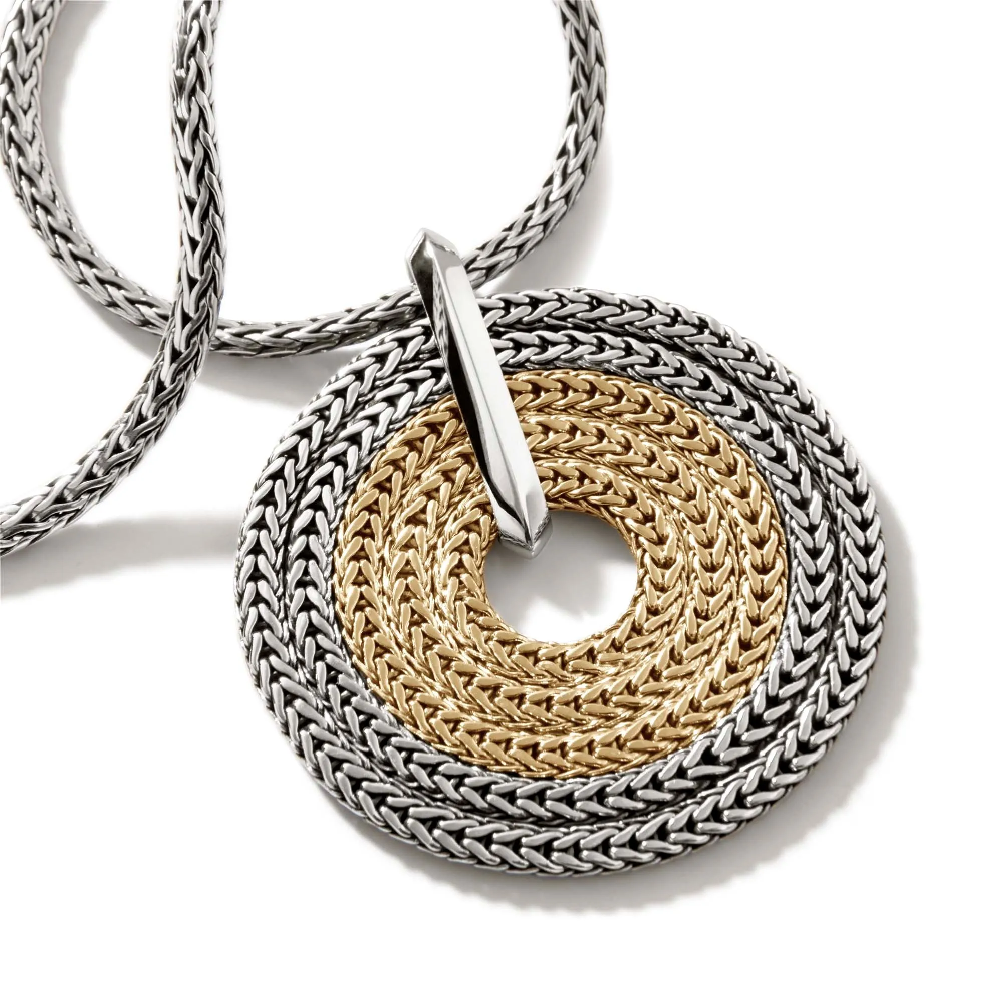 Rata Chain Pendant Necklace, Silver, Gold|NZ900970
