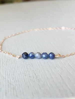 Raw Sapphire Anklet