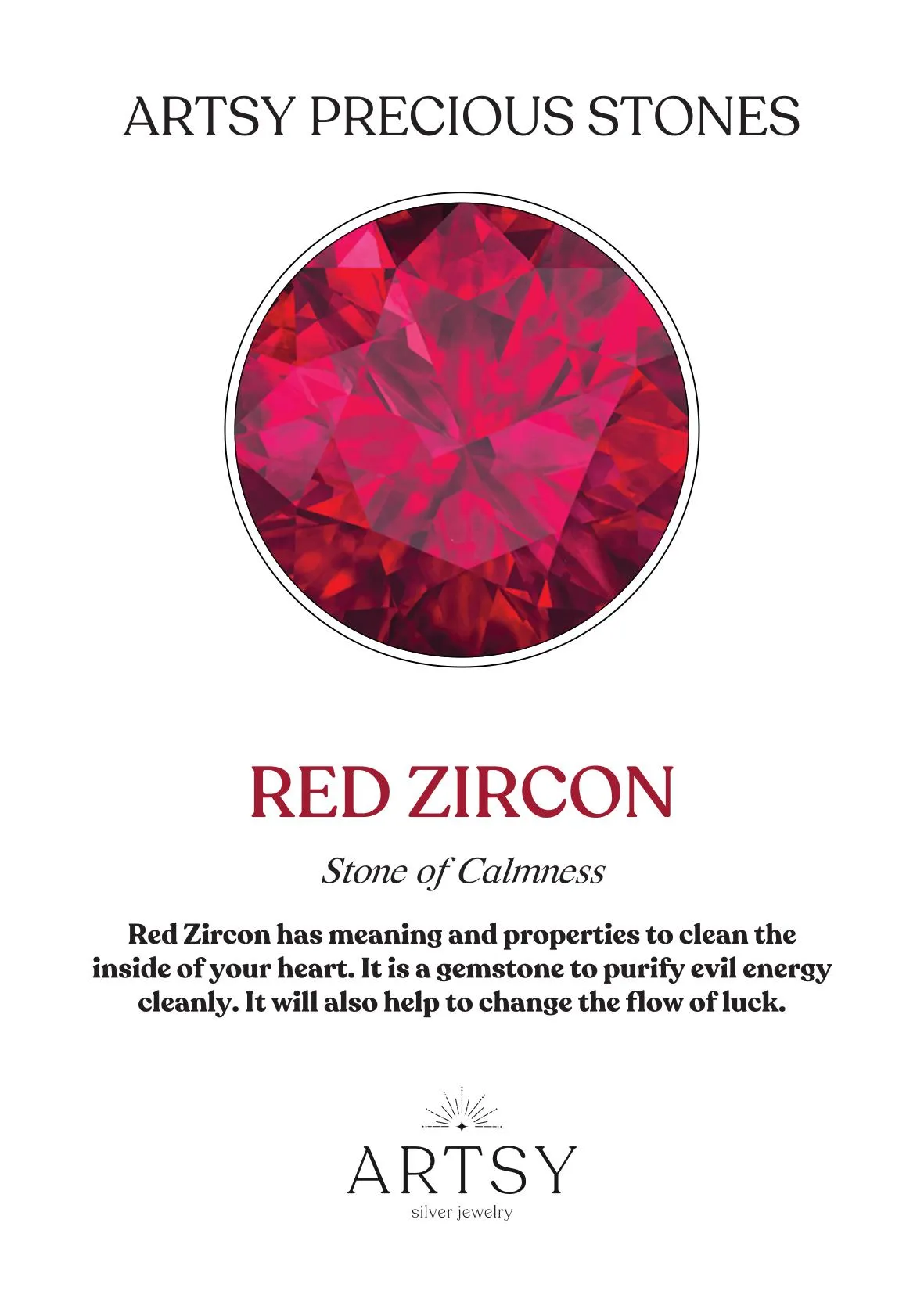 Red Zircon Stone Bracelet