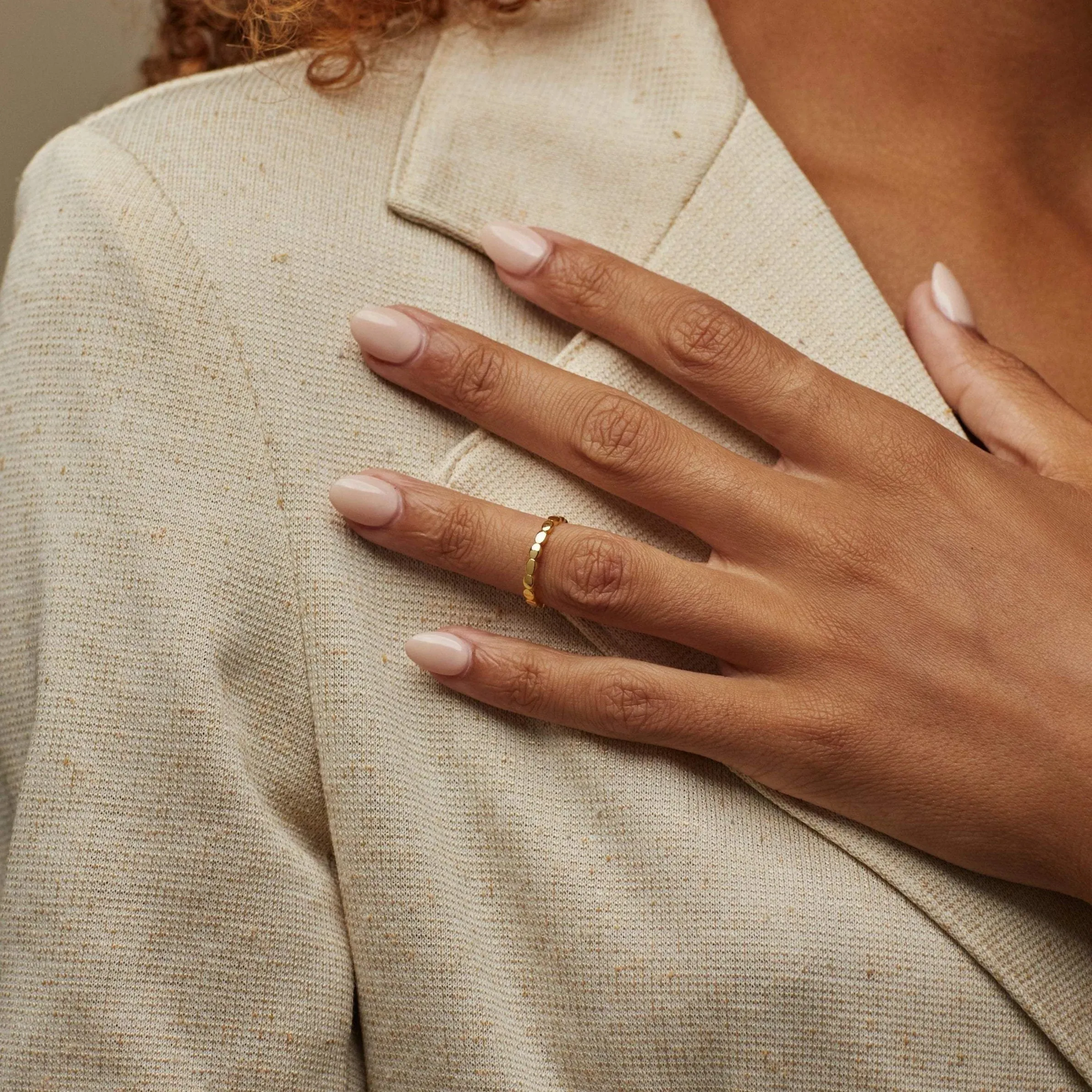 Regal Beaded Stackable Ring