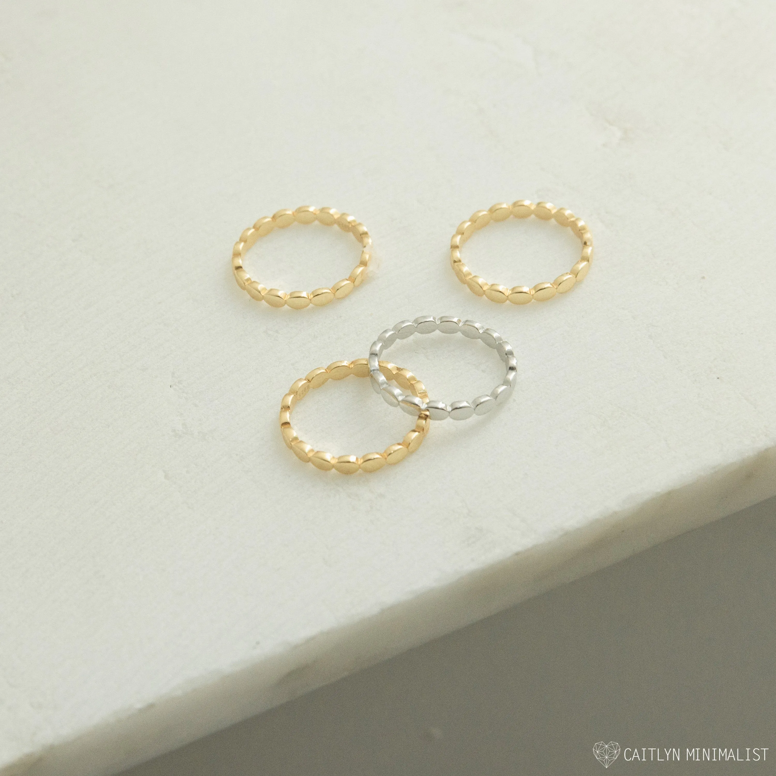 Regal Beaded Stackable Ring