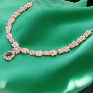 Regal Radiance Necklace with Emerald/Pink Stone Pendant | SKU : 0021189005, 0021189029, 0003526163, 0003526149, 0003525883