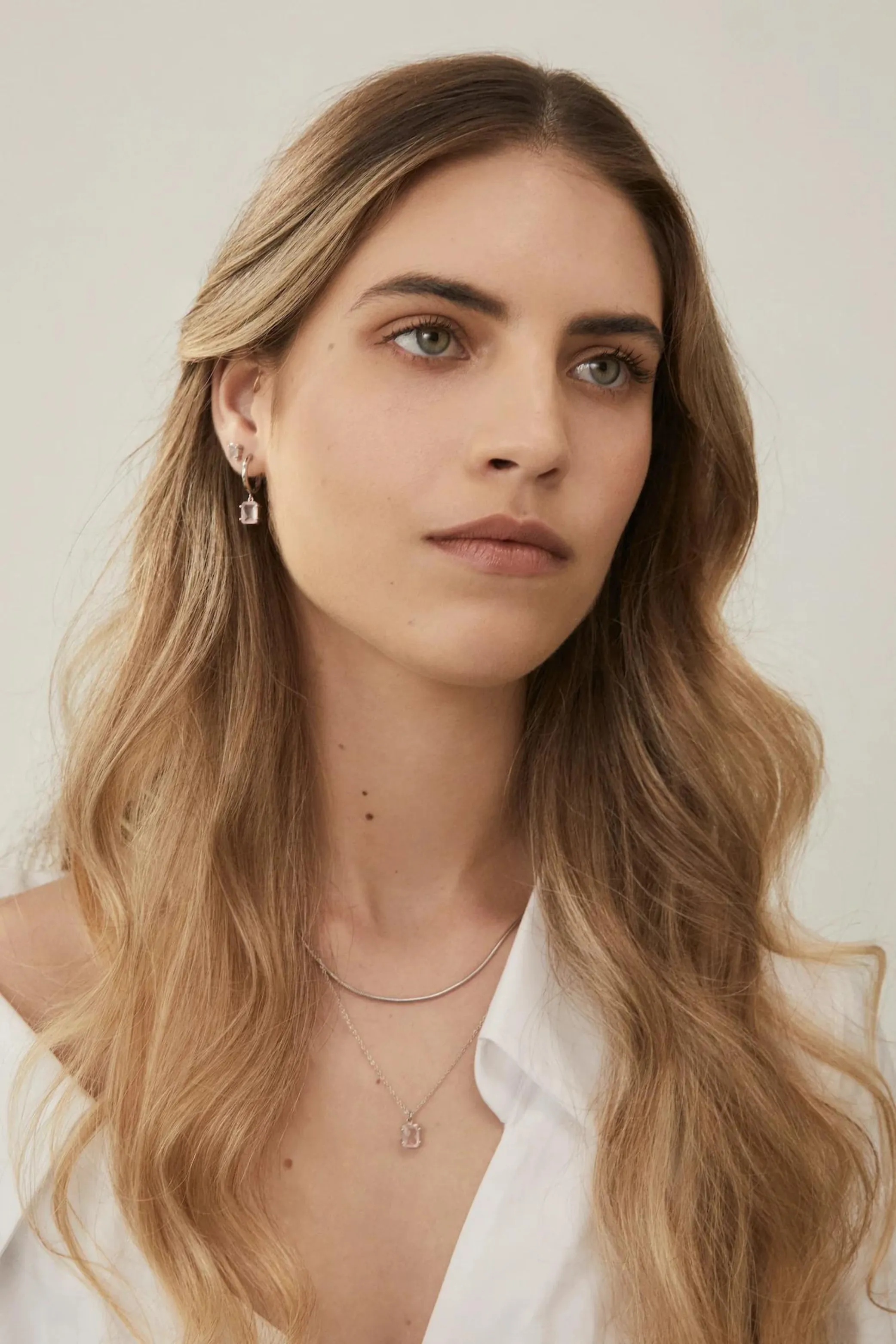Reverie Necklace - Rose Quartz/Silver