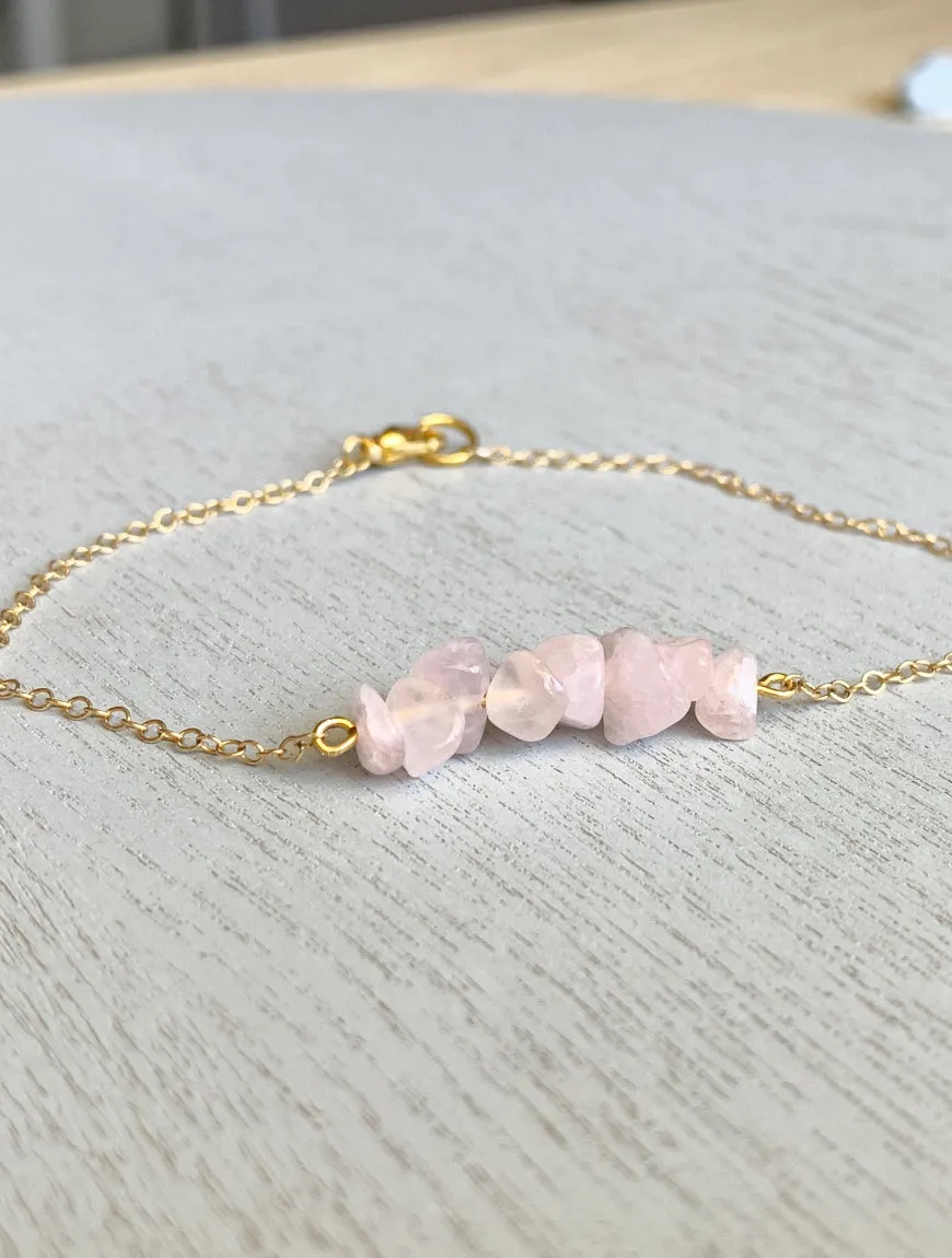 Rose Quartz Anklet