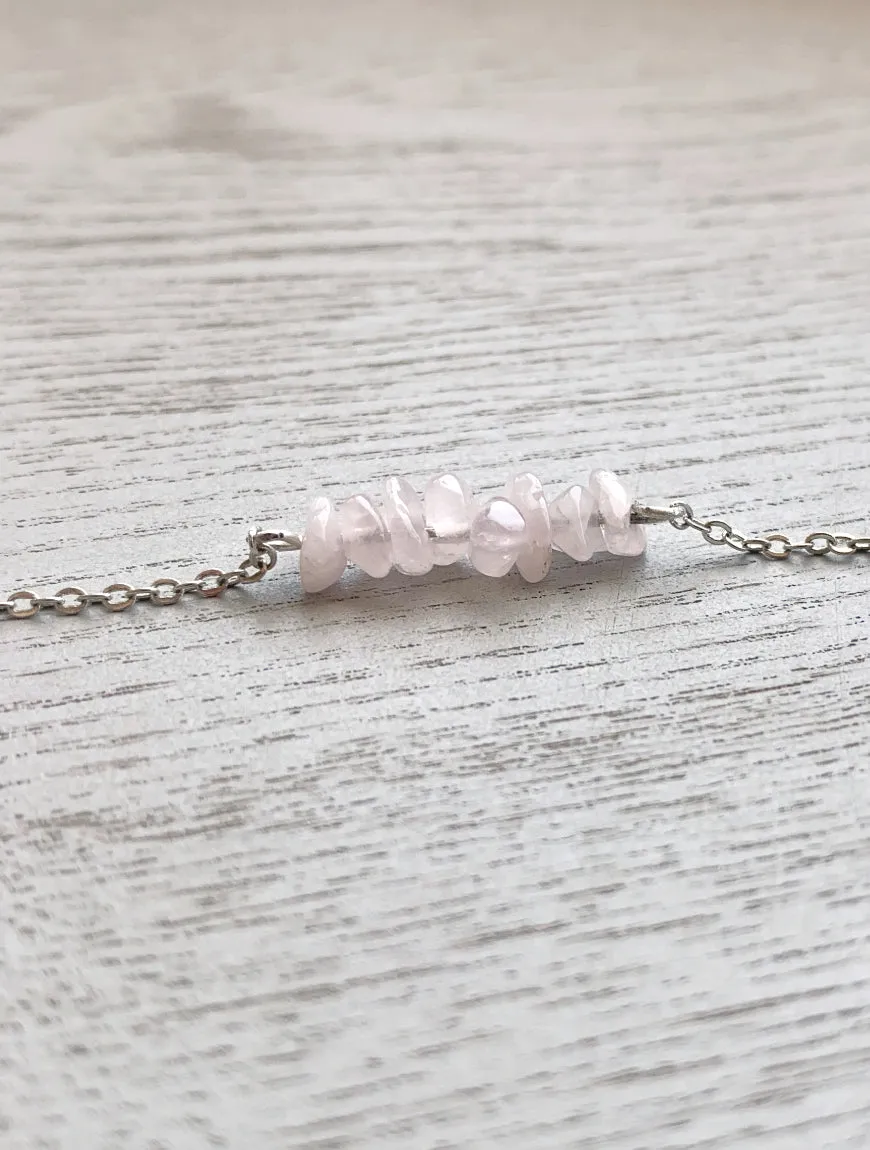 Rose Quartz Anklet