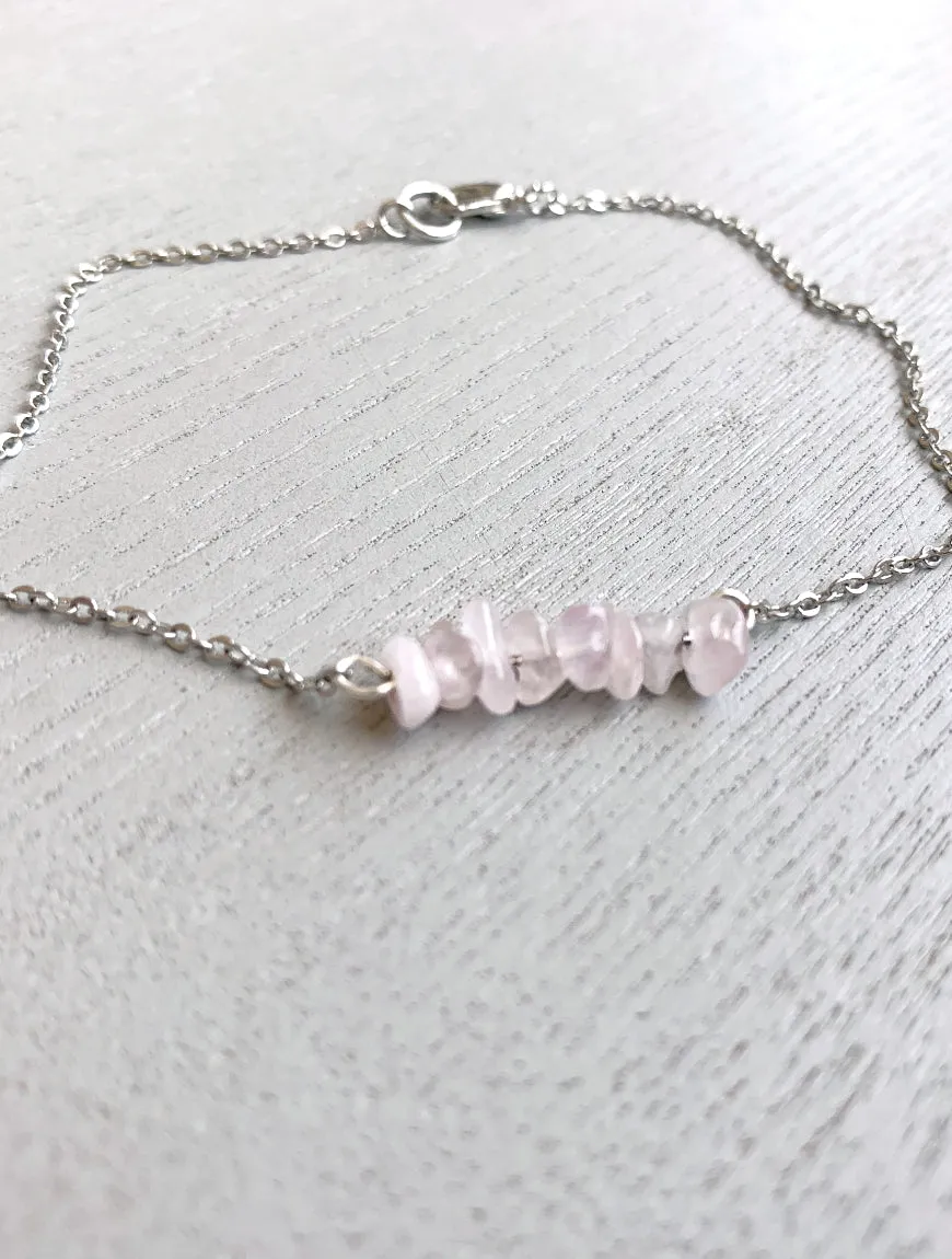 Rose Quartz Anklet