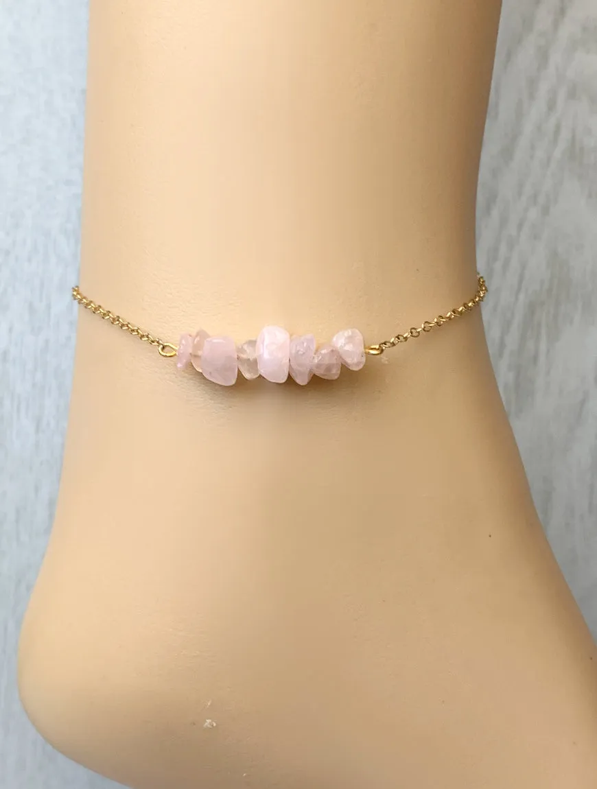 Rose Quartz Anklet