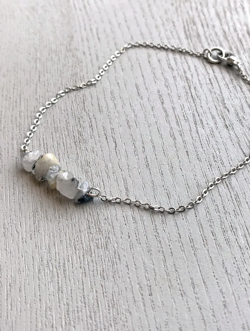 Rutilated Quartz Anklet