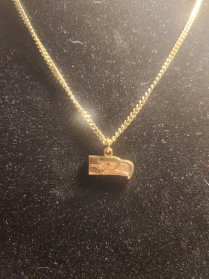 Seattle Seahawks 22" inch Gold Tone Necklace
