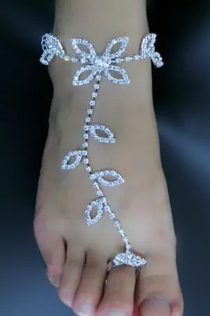 Sexy Latin Dance Wedding Barefoot Sandals Anklet