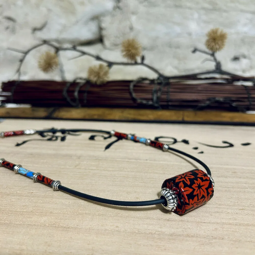 Short Colourful Japanese Paper Necklaces