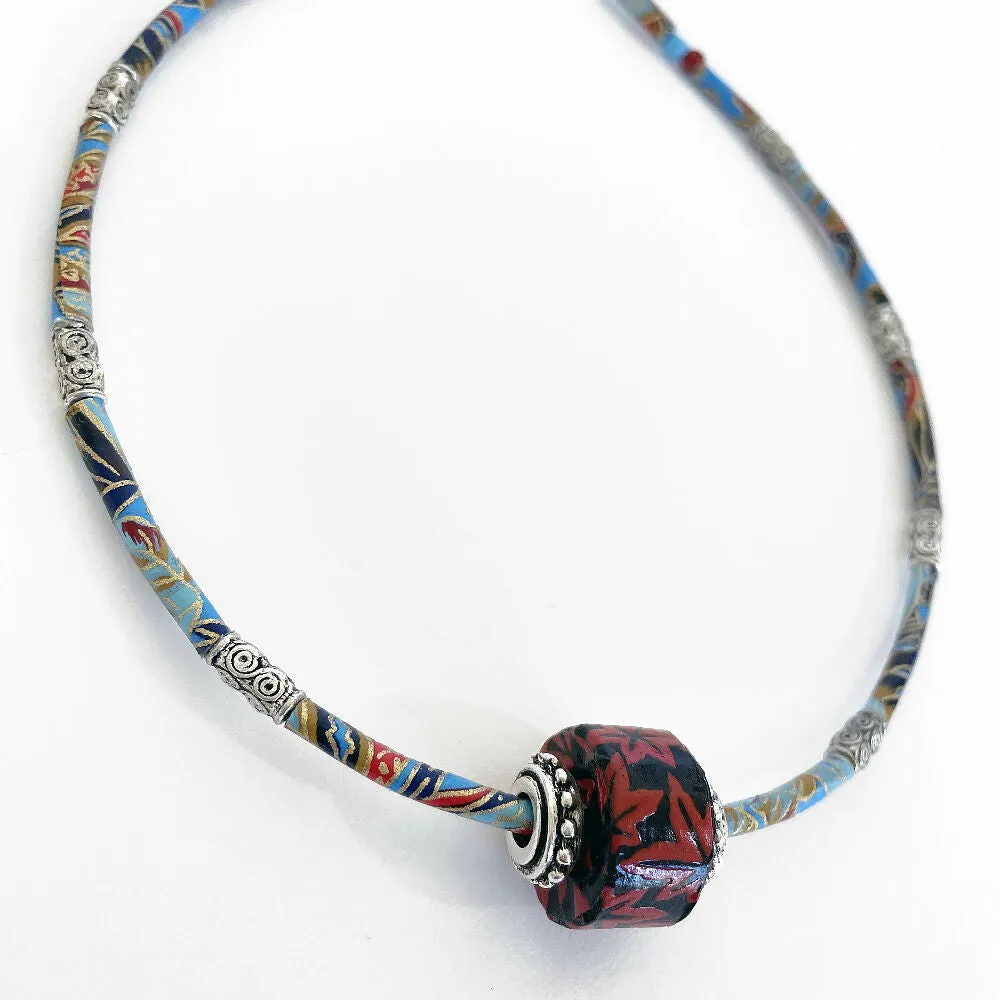 Short Colourful Japanese Paper Necklaces