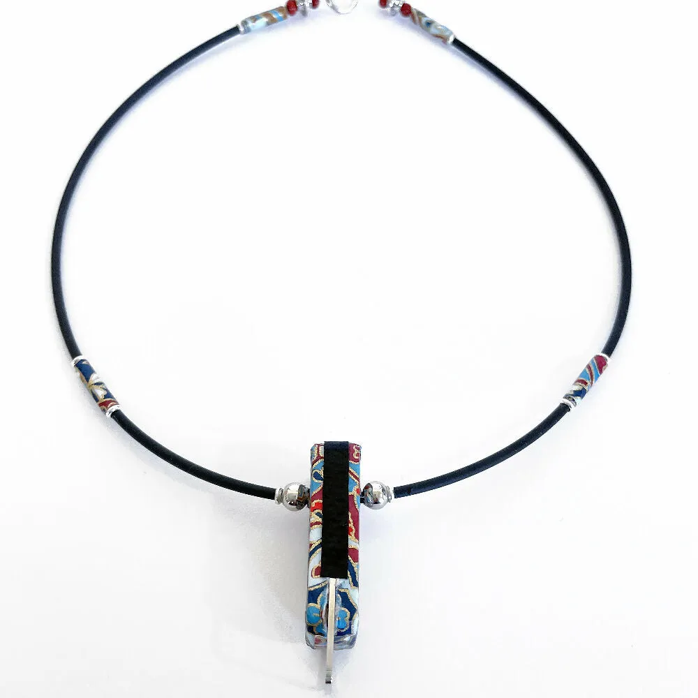 Short Colourful Japanese Paper Necklaces