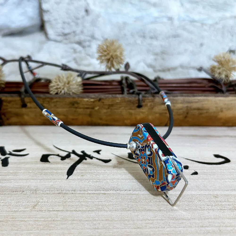 Short Colourful Japanese Paper Necklaces