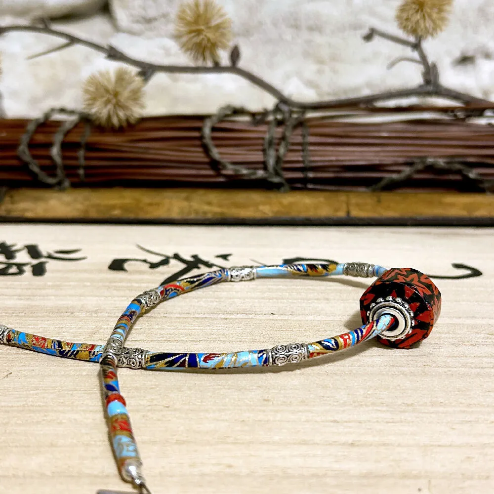Short Colourful Japanese Paper Necklaces