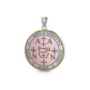 Sigil of the Archangel Zadkiel Small Three Tone Pendant OPD6016