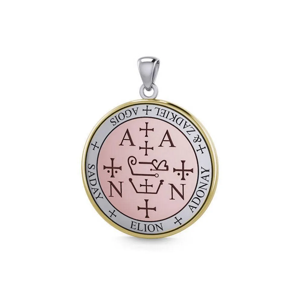 Sigil of the Archangel Zadkiel Small Three Tone Pendant OPD6016