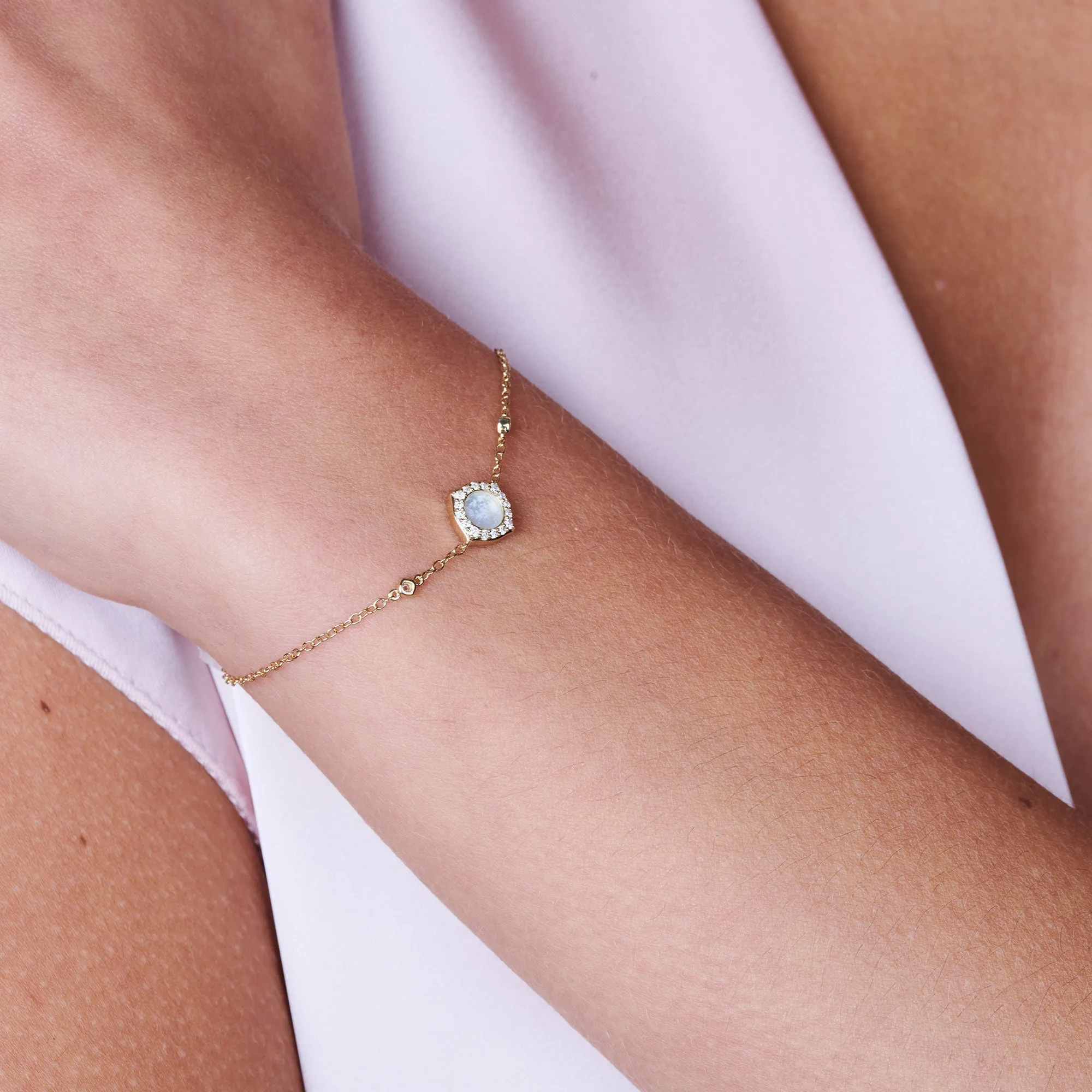 Signature Mother of Pearl and Diamond Bracelet