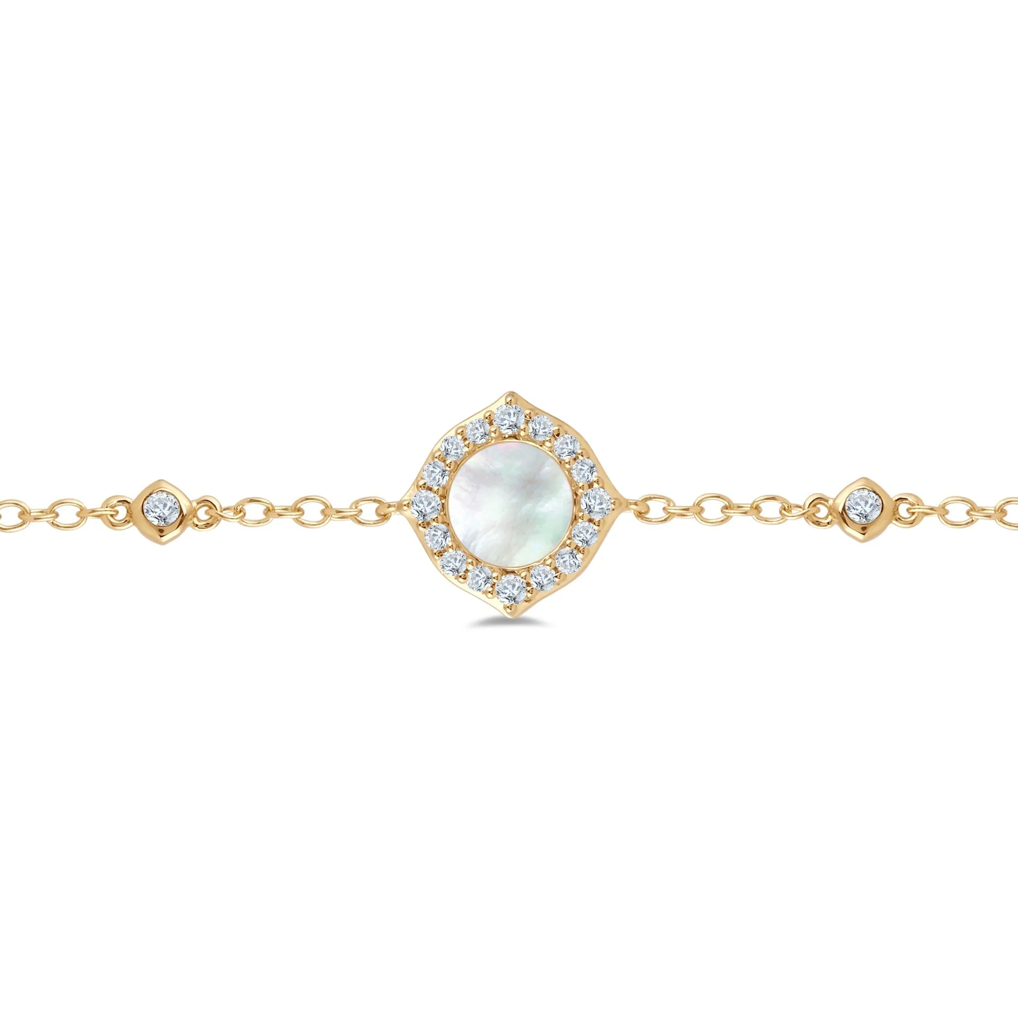 Signature Mother of Pearl and Diamond Bracelet