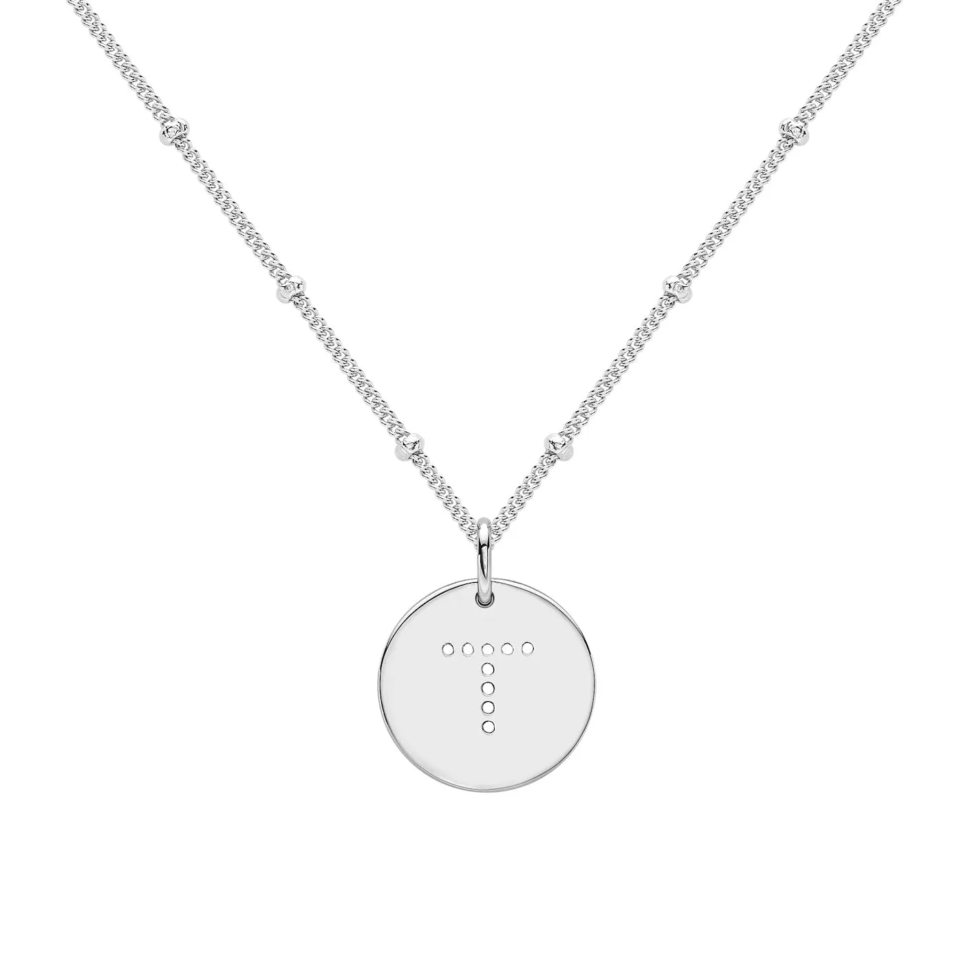 Silver Alphabet T Necklace