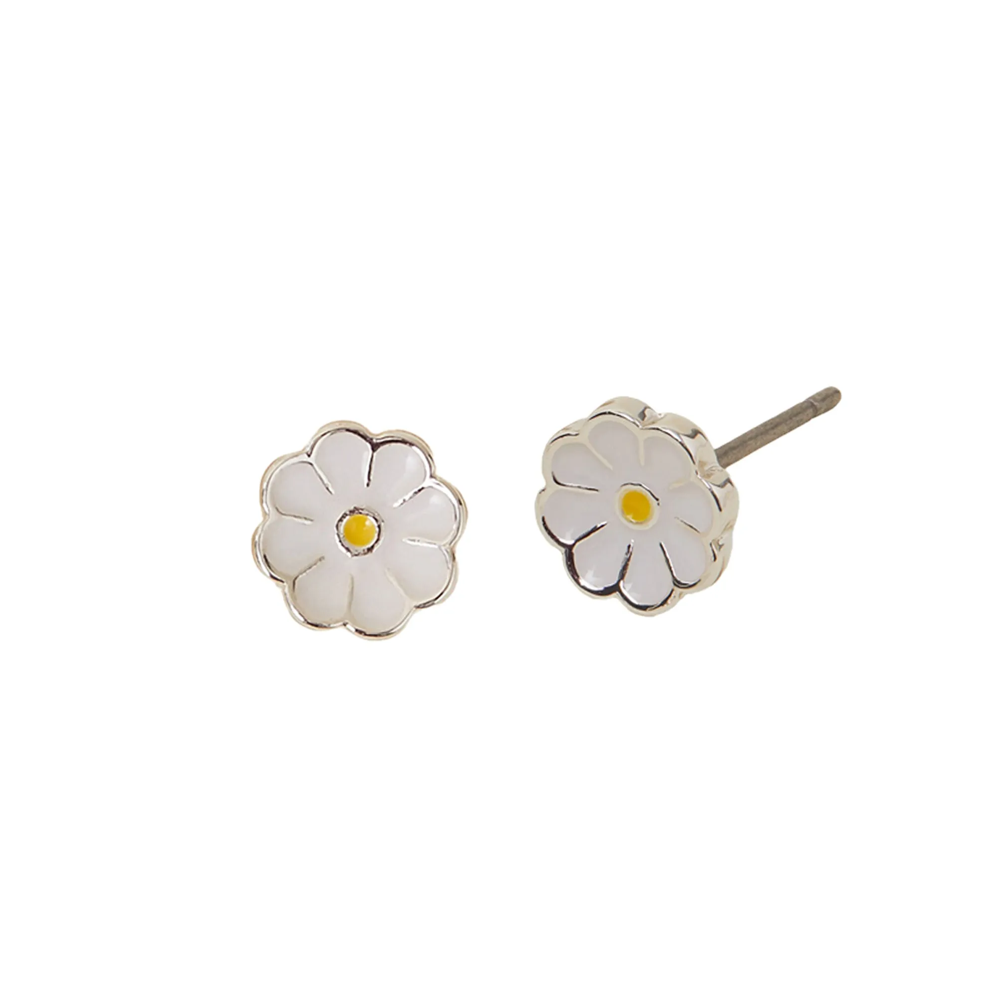 Silver Daisy Earrings Pack of 3