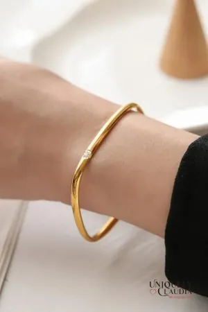 Spark Rectangle Stainless Steel Bangle