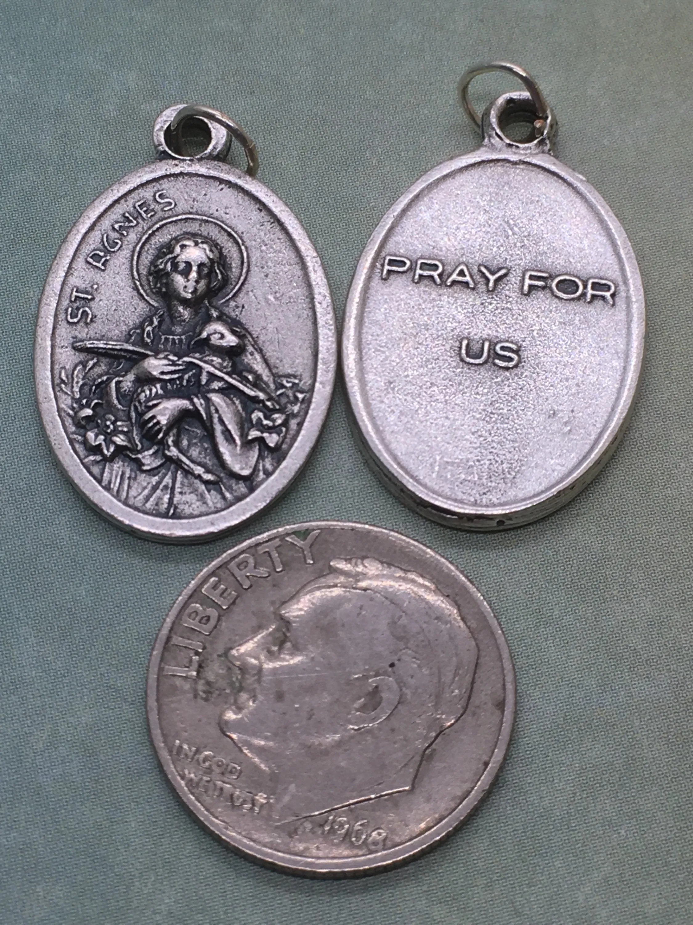 St. Agnes of Rome (died c. 300) holy medal