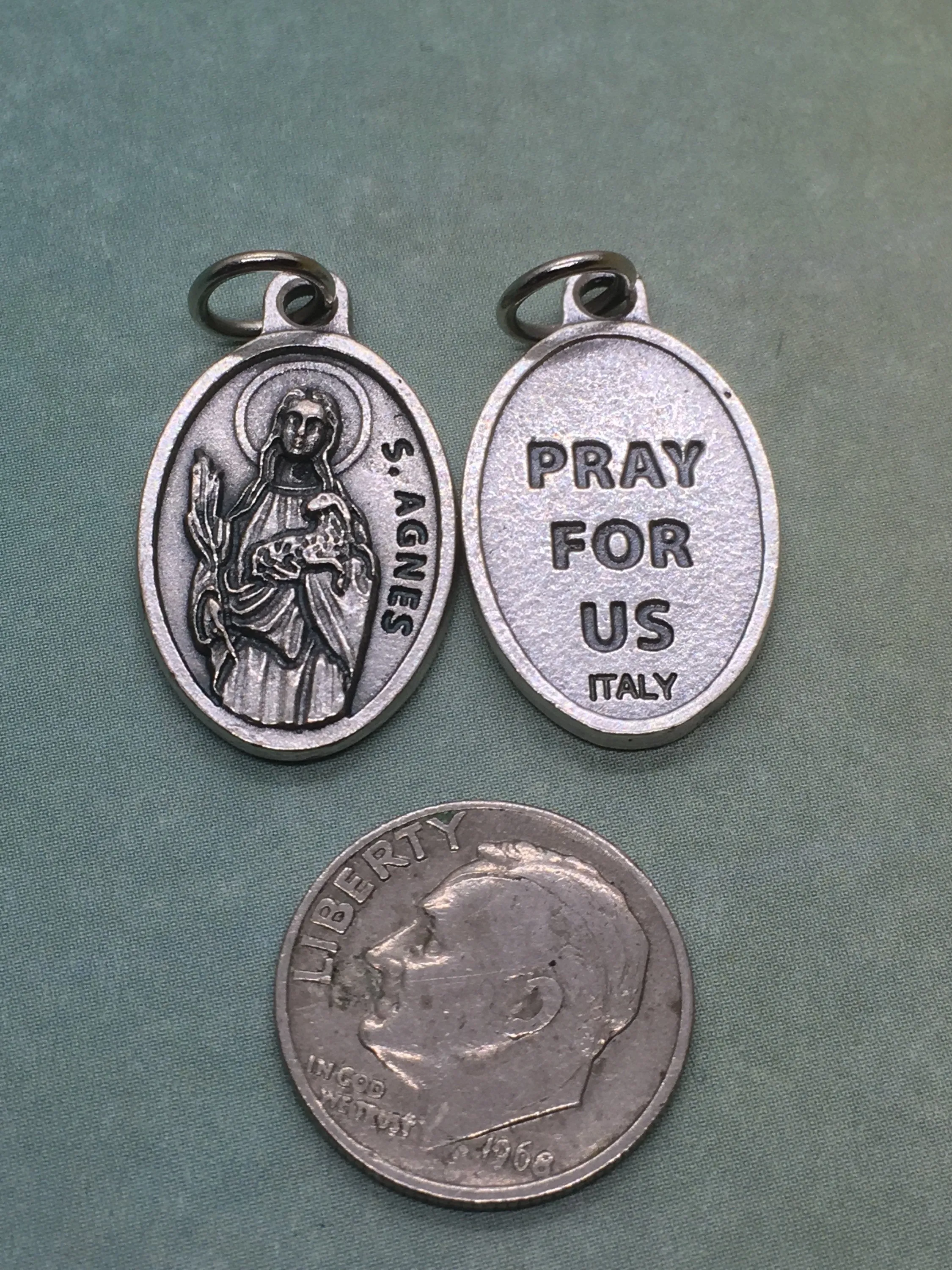 St. Agnes of Rome (died c. 300) holy medal
