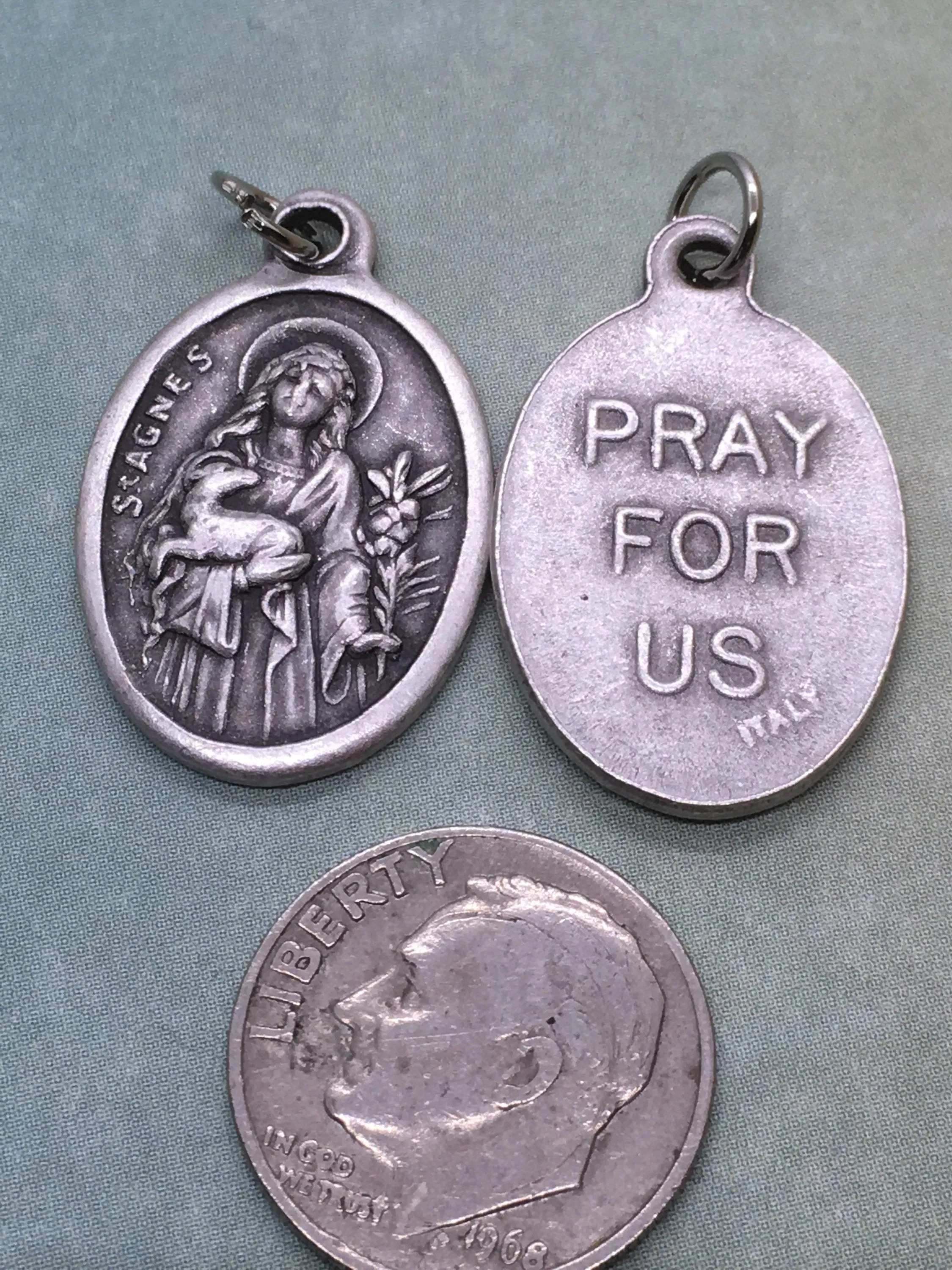 St. Agnes of Rome (died c. 300) holy medal