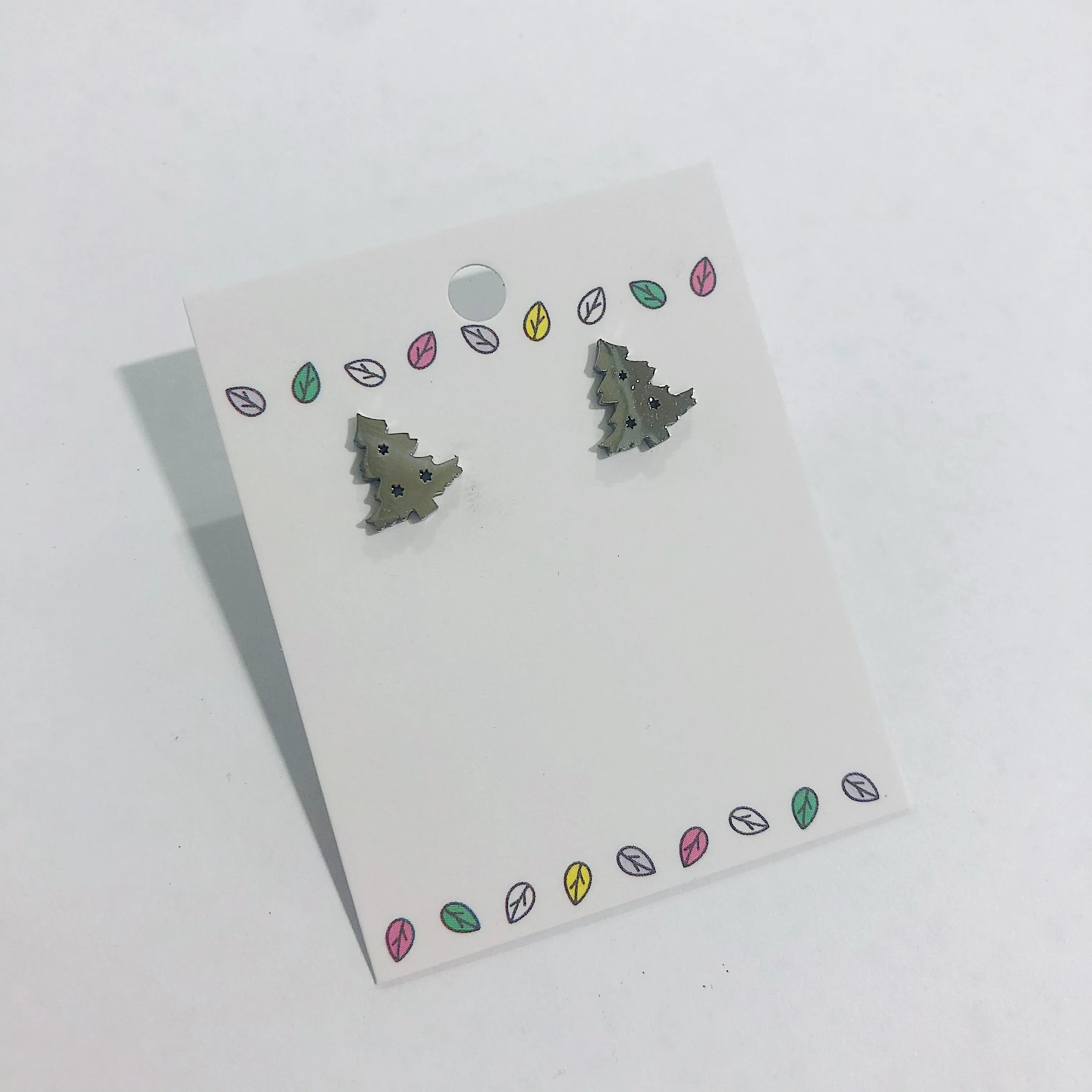 Stainless Steel Earrings - Christmas Tree