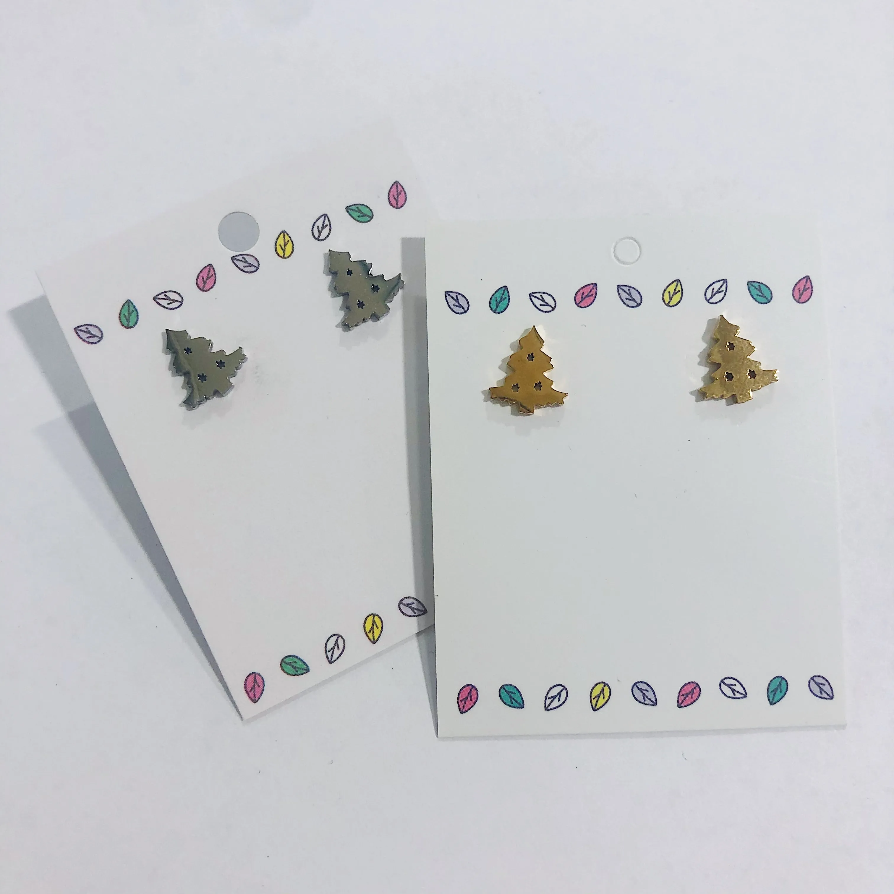 Stainless Steel Earrings - Christmas Tree