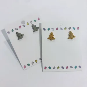 Stainless Steel Earrings - Christmas Tree